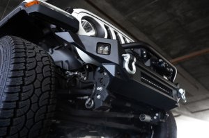 Jeep Wrangler JL Front Bumper - DV8 Offroad - FS-7 Mid-Width Winch - `18-`23 Jeep Wrangler JL Front Bumper - DV8 Offroad - FS-7 Mid-Width Winch - `18-`23